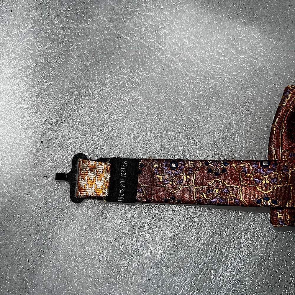 Red & Orange Retro Patterned Small Adjustable Neck Tie One Size - Picture 10 of 10